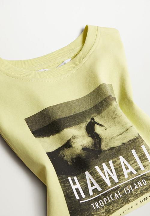 MANGO - T-shirt surf - yellow