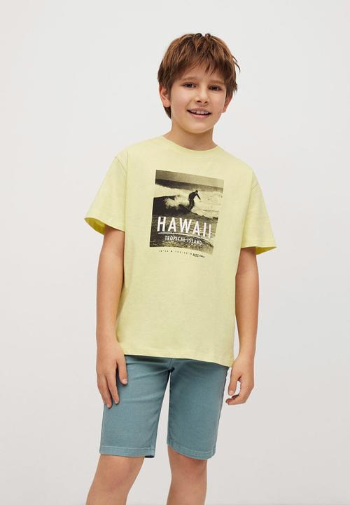 MANGO - T-shirt surf - yellow
