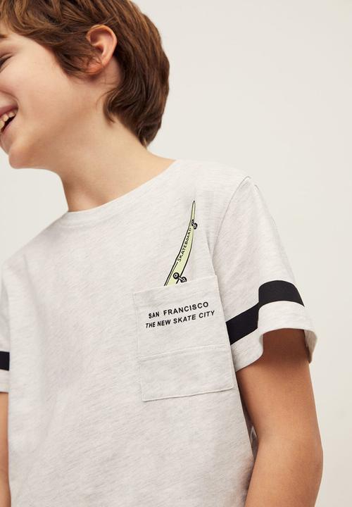 MANGO - T-shirt sport - grey
