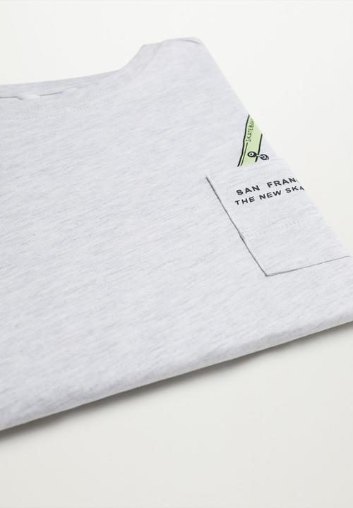 MANGO - T-shirt sport - grey