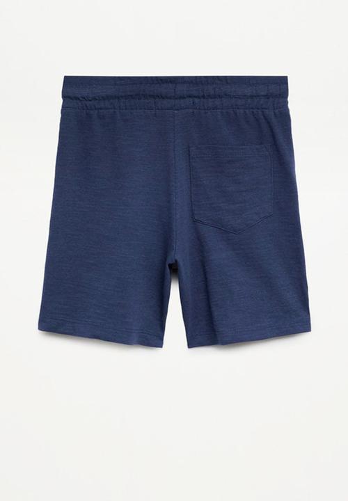 MANGO - Bermuda shorts slub 8 - navy