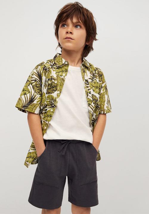 MANGO - Bermuda shorts slub8 - grey 