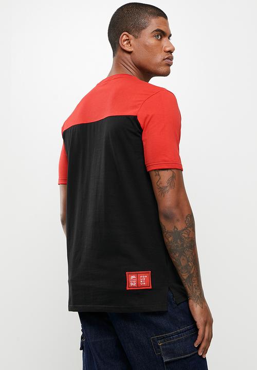 FUBU - Melrose mens T-shirt - red & black