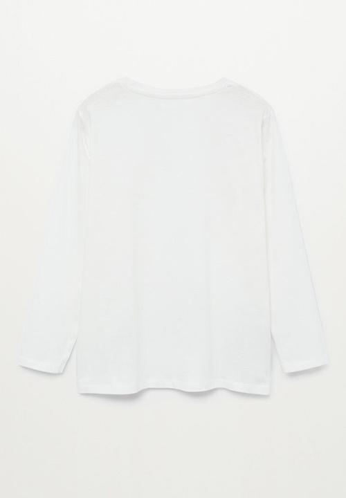 MANGO - T-shirt draw - white