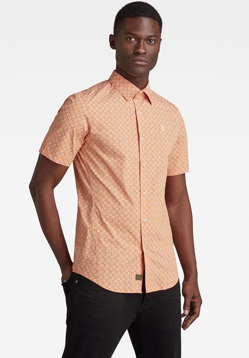 G-STAR - Dressed super slim shirt short sleeve - orange 