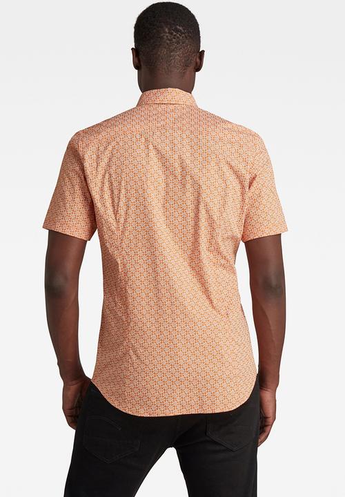 G-STAR - Dressed super slim shirt short sleeve - orange 