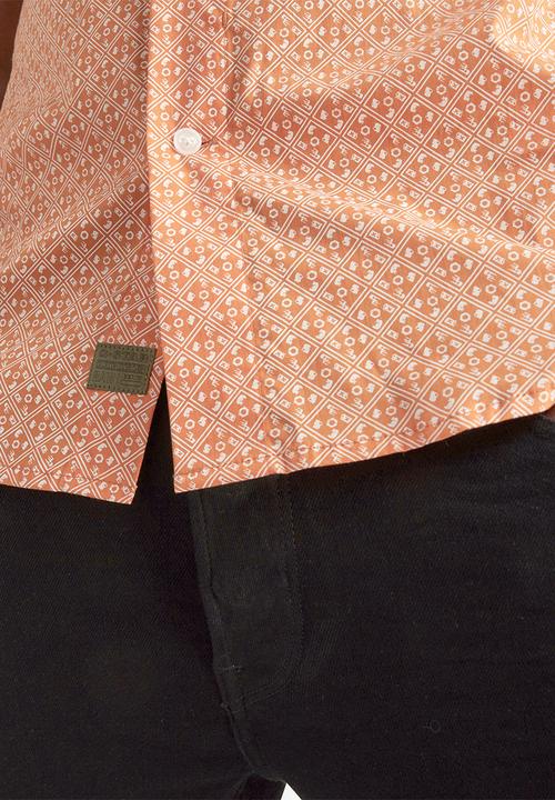 G-STAR - Dressed super slim shirt short sleeve - orange 