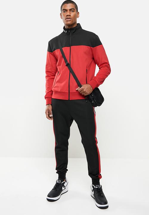FUBU - Hudson 2.0 tracksuit top - black & red