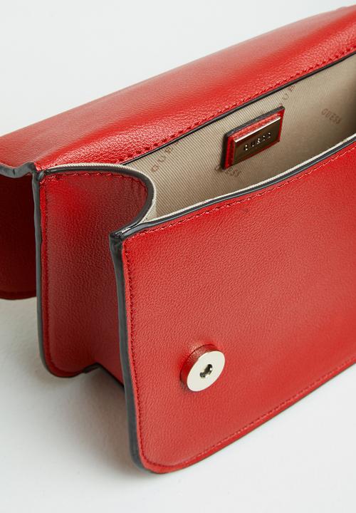 GUESS - Noelle mini crossbody flap - red