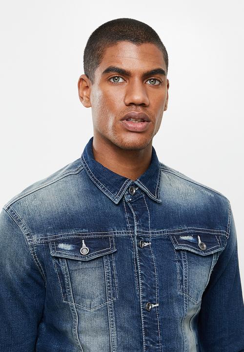 FUBU - Atlanta mens denim jacket - medium wash