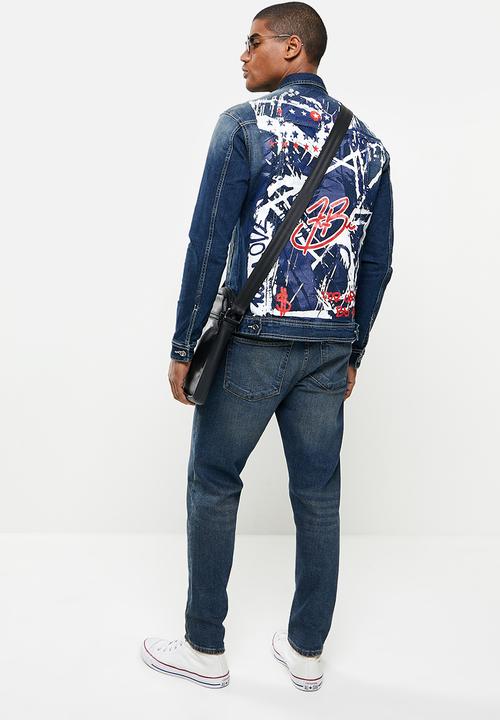 FUBU - Atlanta mens denim jacket - medium wash