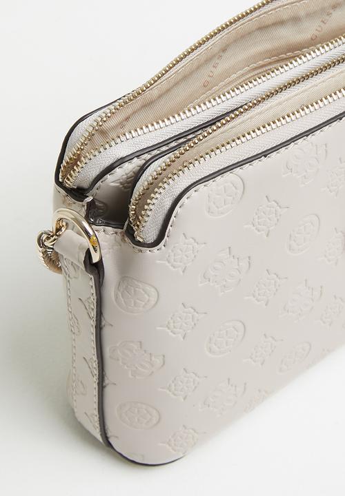 GUESS - Ninnette dbl zip crossbody - stone