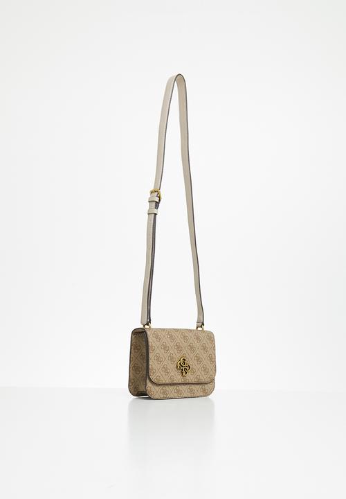 GUESS - Noelle mini crossbody flap - brown 