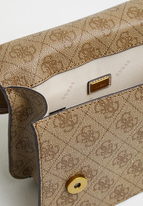 GUESS - Noelle mini crossbody flap - brown 