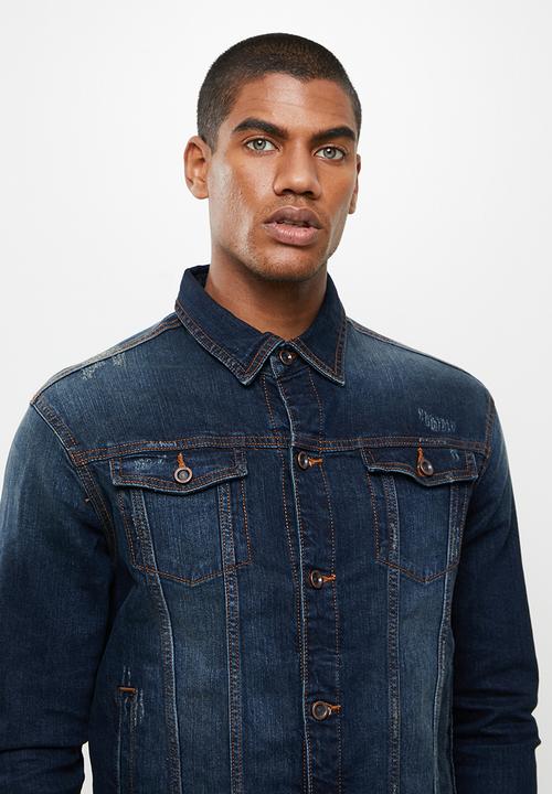 FUBU - San francisco mens denim jacket - dark wash