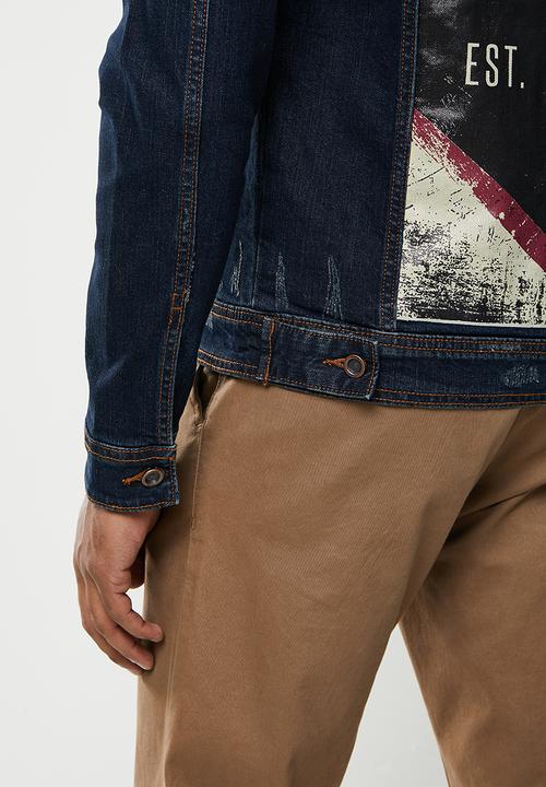 FUBU - San francisco mens denim jacket - dark wash