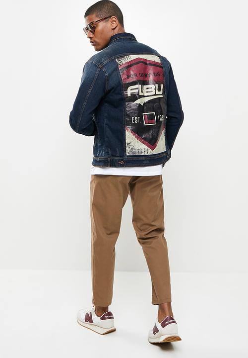 FUBU - San francisco mens denim jacket - dark wash