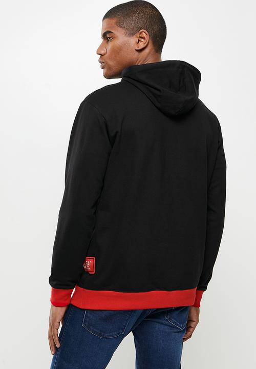 FUBU - Fubu mens hoodie - black & red