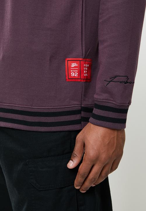 FUBU - Fubu 05 towel mens sweater - burgundy