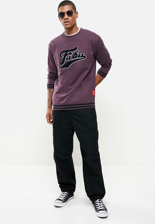 FUBU - Fubu 05 towel mens sweater - burgundy