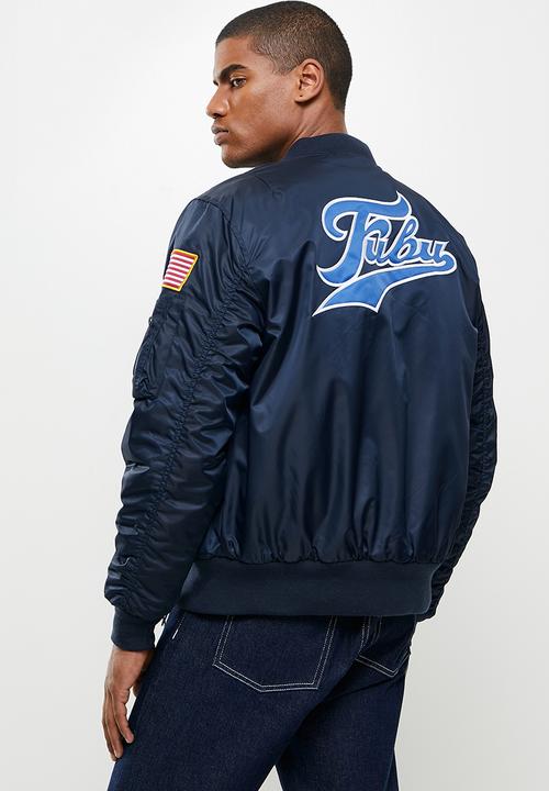 FUBU - Broadway premium bomber jacket - navy sky