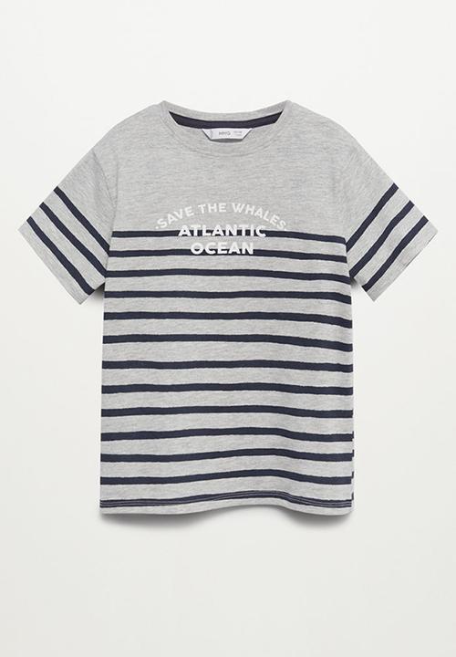 MANGO - T-shirt ocean - grey