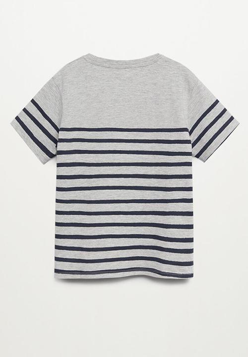 MANGO - T-shirt ocean - grey