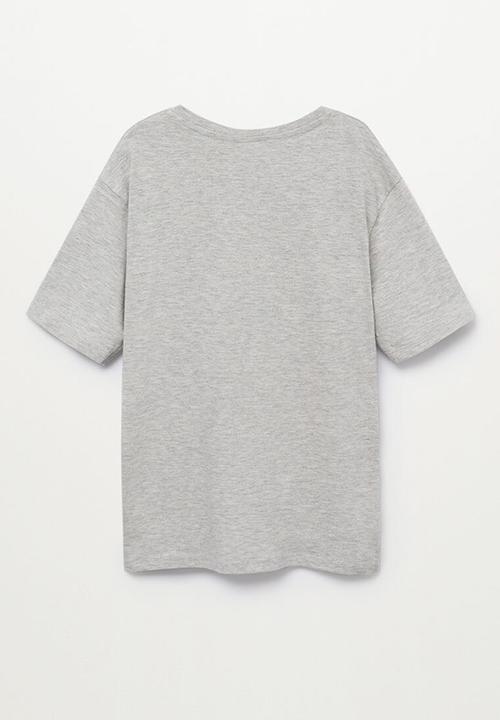 MANGO - T-shirt sunset - grey