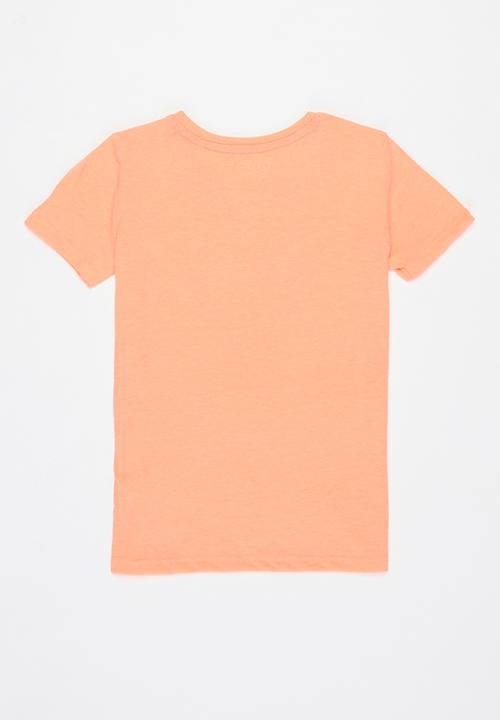 GUESS - Core triangle crew tee - peach