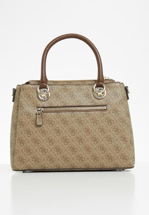 GUESS - Cathleen 3 compartment satchel - brown