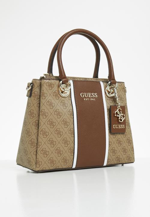 GUESS - Cathleen 3 compartment satchel - brown