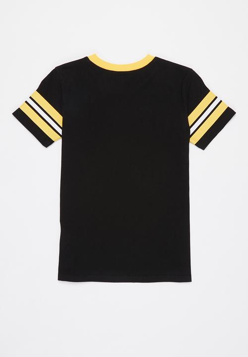 GUESS - Stripe henley - black