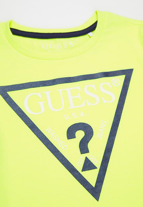GUESS - Core triangle crew tee - yellow