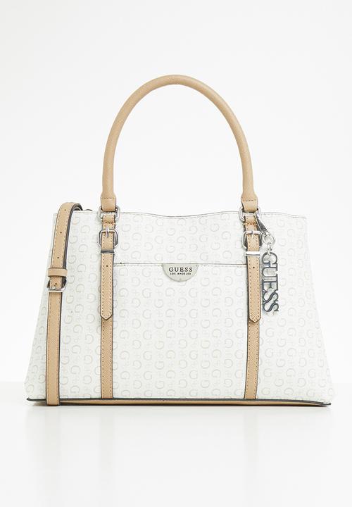 GUESS - Balzano satchel - white & beige 