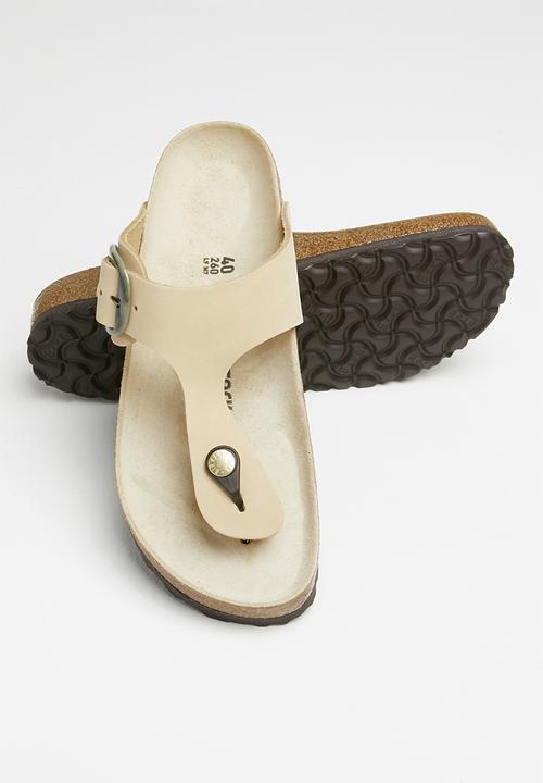 Birkenstock - Gizeh big buckle nubuck narrow - almond