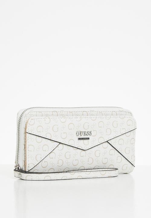 GUESS - Buoso slg multi zip around wrs - white