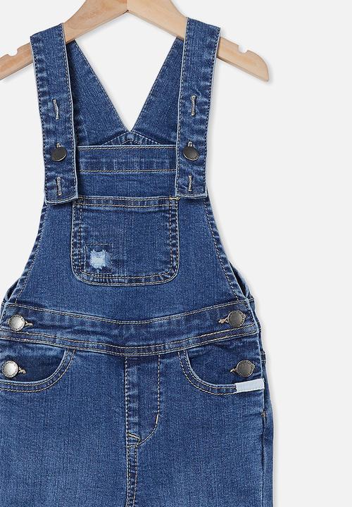 Cotton On - Isla flared overall - denim patching