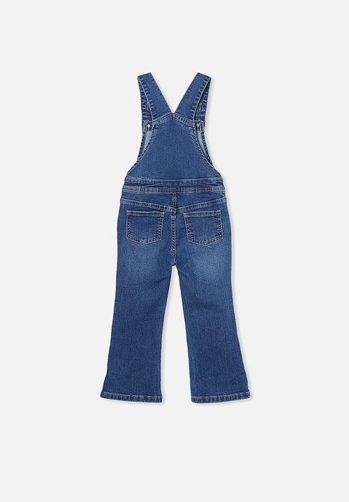 Cotton On - Isla flared overall - denim patching