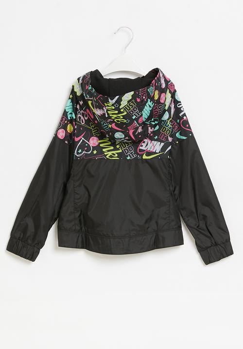 Nike - Nike scribble aop wind jacket - black