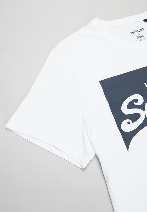 Superdry. - Vl o primary tee - white 