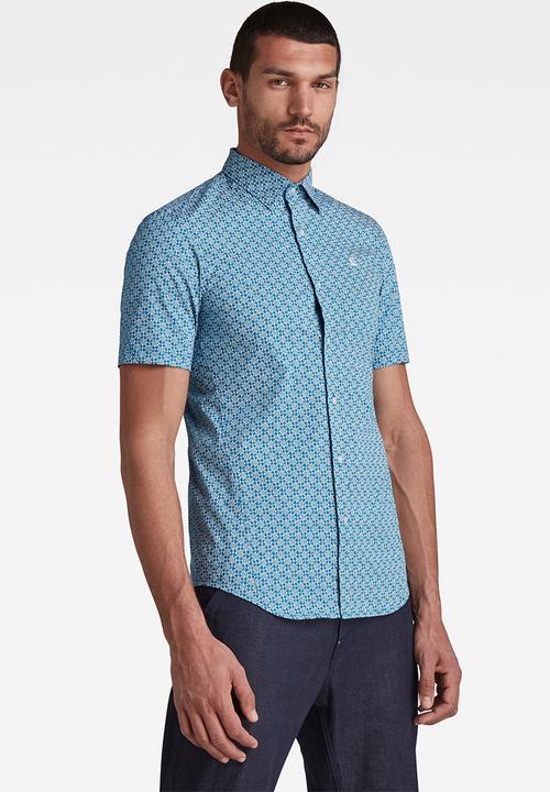 G-STAR - Dressed super slim shirt short sleeve - light royal blue 