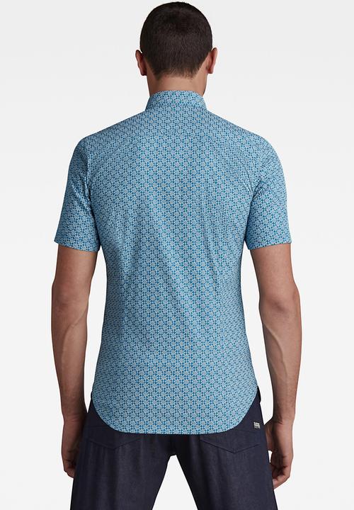 G-STAR - Dressed super slim shirt short sleeve - light royal blue 