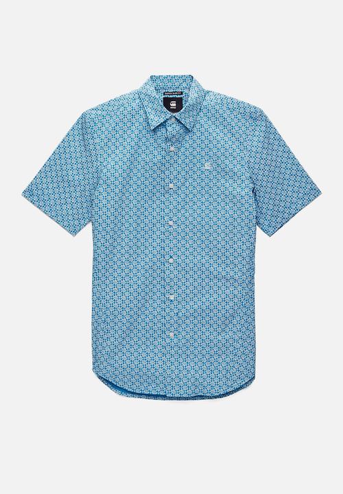 G-STAR - Dressed super slim shirt short sleeve - light royal blue 