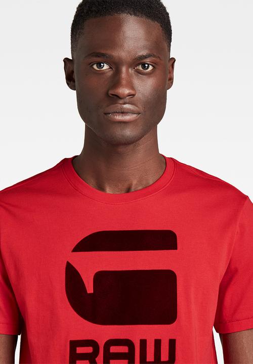 G-STAR - Flock hamburger logo r t - red