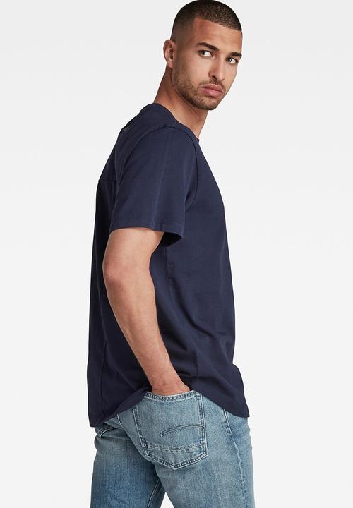 G-STAR - C&s back multi graphic loose t - navy 