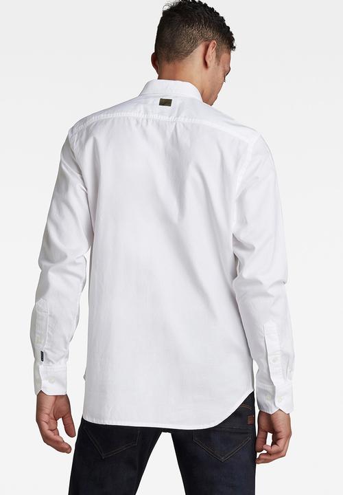 G-STAR - Oxford regular shirt  - white