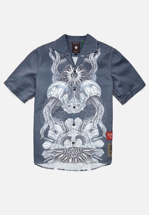 G-STAR - Hawaiian service regular shirt short sleeve - warm sartho