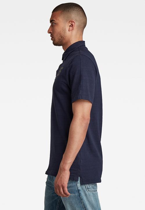 G-STAR - Stitch & graphic polo - warm sartho