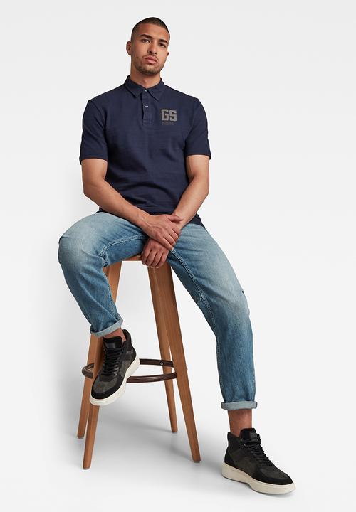 G-STAR - Stitch & graphic polo - warm sartho