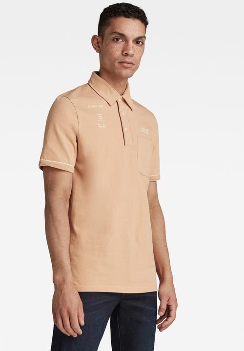 G-STAR - Summer contrast polo t - pink